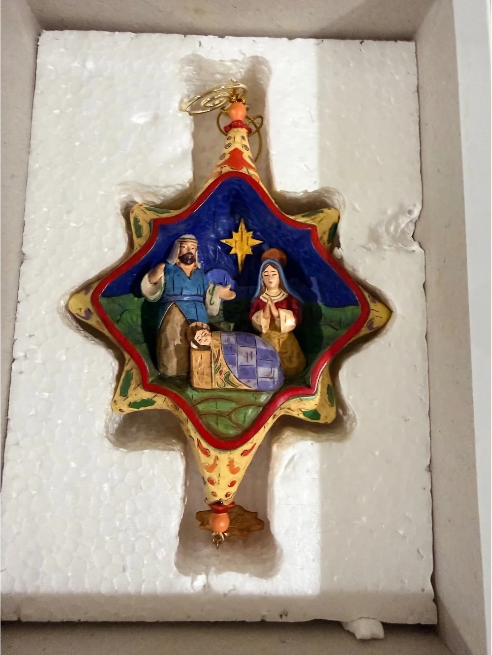 Set of 6 Annual Hand-Painted Jim Shore Christmas OrnamentsFrom Danbury Mint